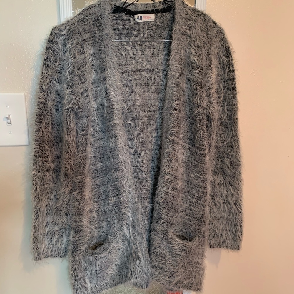 Fuzzy cardigan from H&M. Fits medium or small.